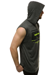 Moška majica brez rokavov grafitna OZONEE MACH/M1152