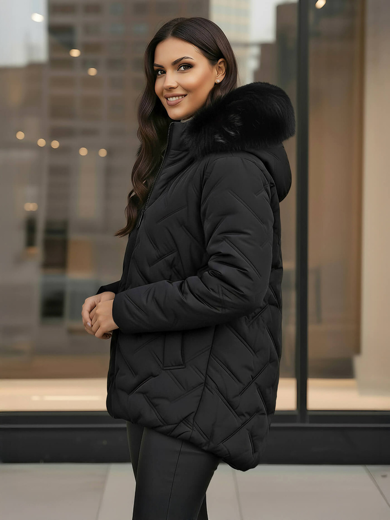 Ženska jakna črna OZONEE JS/16M9296/392Z