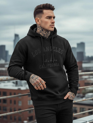 Moška jopa s kapuco črna OZONEE JS/8B1972/3