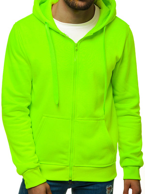 Moška jopa s kapuco zeleno-neon OZONEE JS/2008
