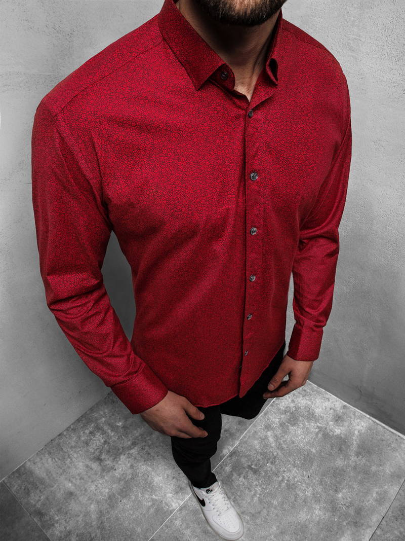 Moška srajca rdeča OZONEE B/K59Z