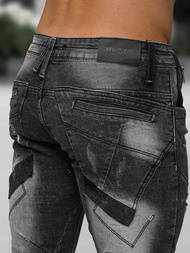 Moške kavbojke Črne OZONEE NB/MP0045NZ