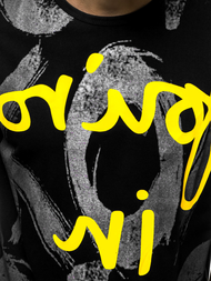 Moška majica črna OZONEE JS/KS1985Z