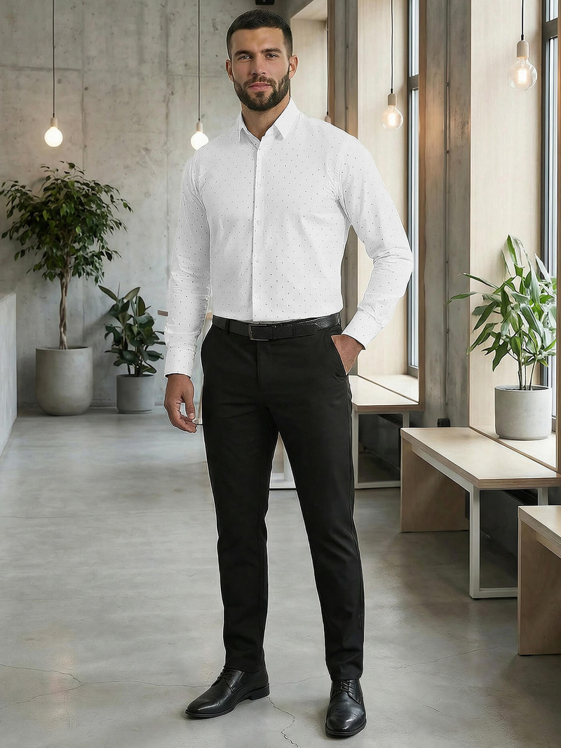 Moška srajca bela OZONEE V/V180Z