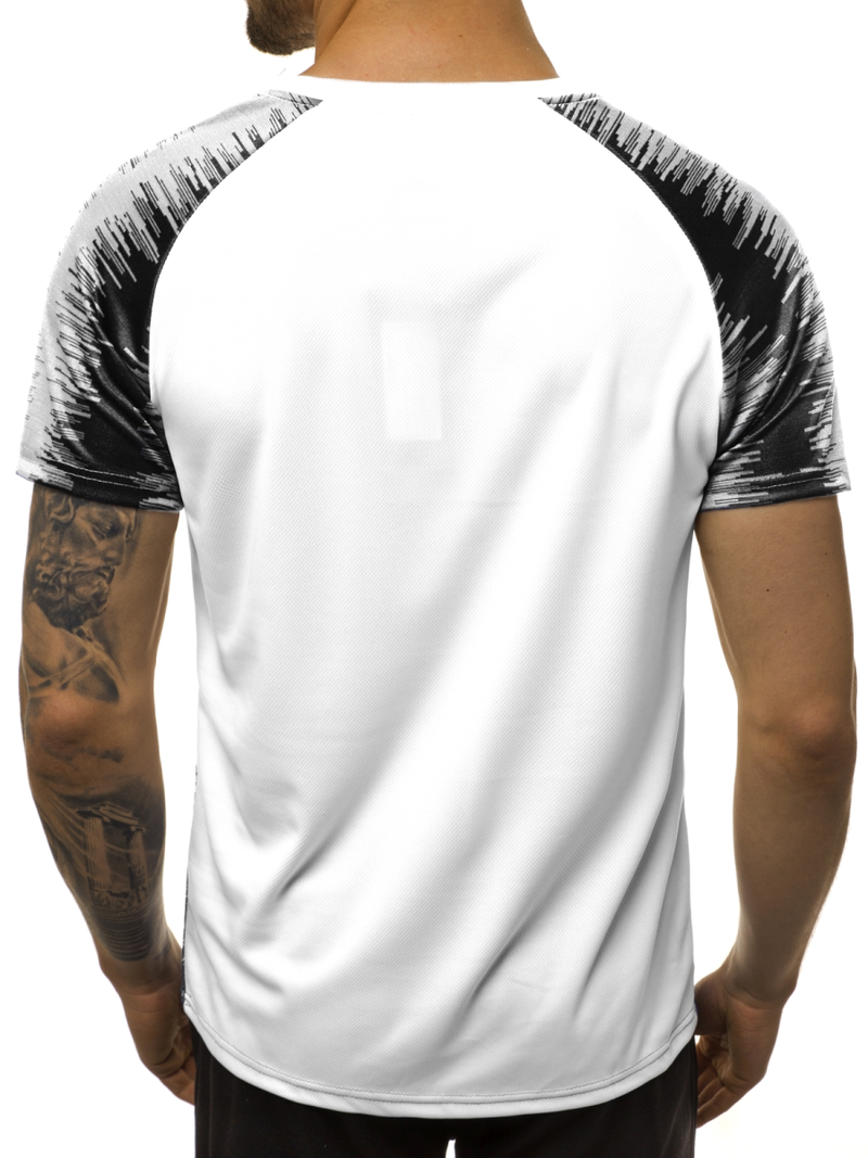 Moška majica belo-črna OZONEE JS/KS2068