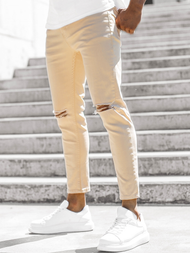 Moške kavbojke jogger bež OZONEE DP/596