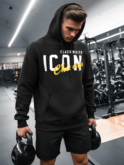 Moška jopa s kapuco črna OZONEE JS/8B1736/3