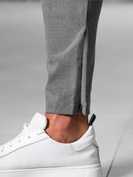 Moške hlače chino temno-sive OZONEE DJ/3300Z