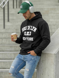 Moška jopa s kapuco črna OZONEE JS/8B1767/3Z