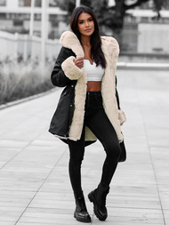 Ženska zimska jakna črna OZONEE JS/M763/392Z