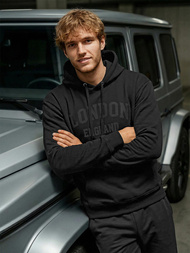 Moška jopa s kapuco črna OZONEE JS/8B1986/3