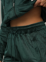 Ženski trenirka iz velurja temno zelena OZONEE JS/8C1176/9Z