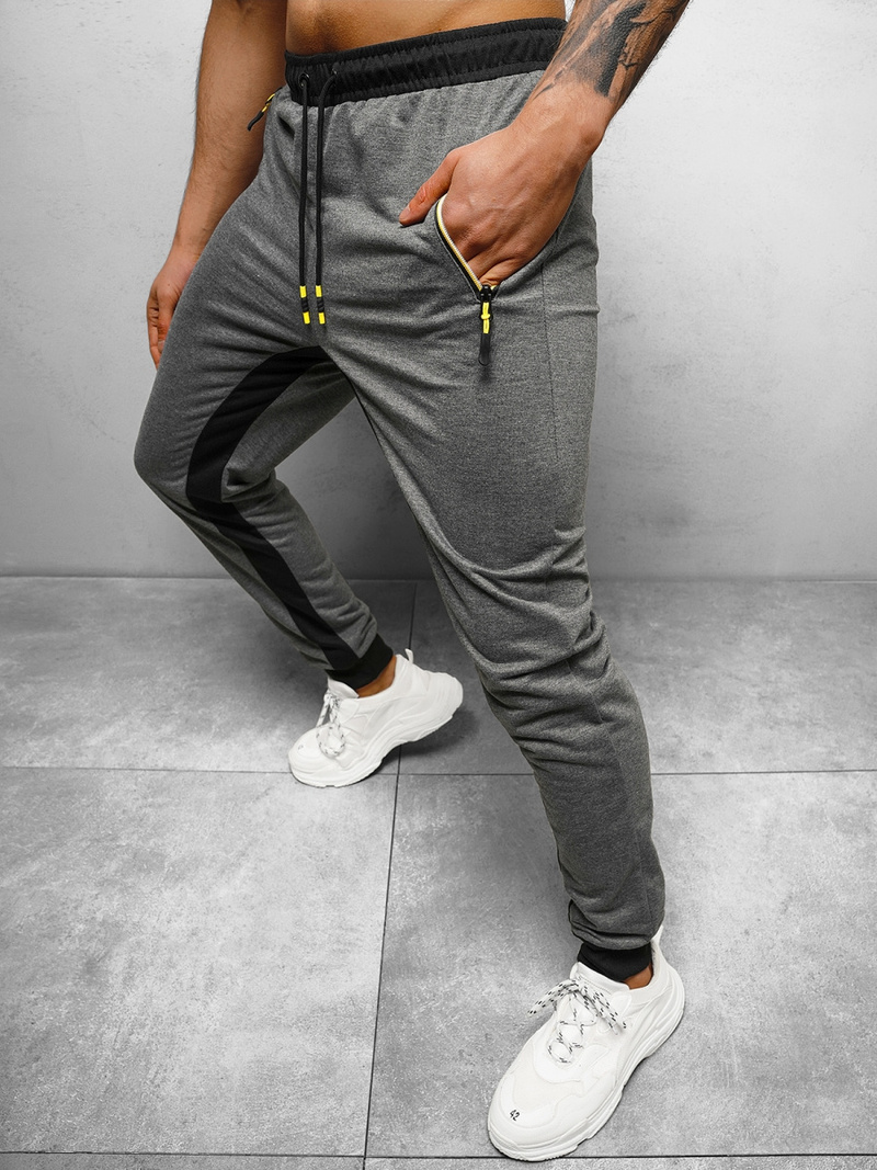 Moške športne hlače grafitne OZONEE JS/68K10357