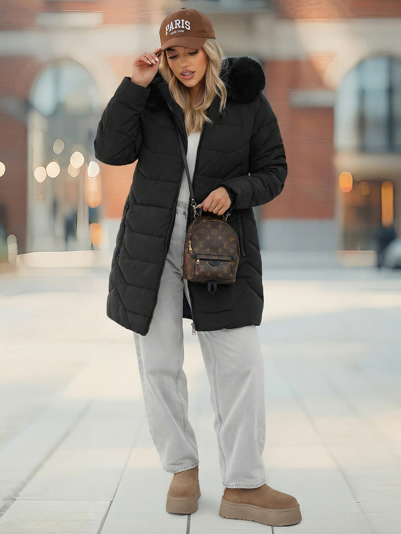 Ženska jakna črna OZONEE JS/16M9121/392Z