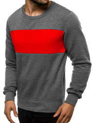 Moška jopa grafitno-rdeča OZONEE JS/2021/18