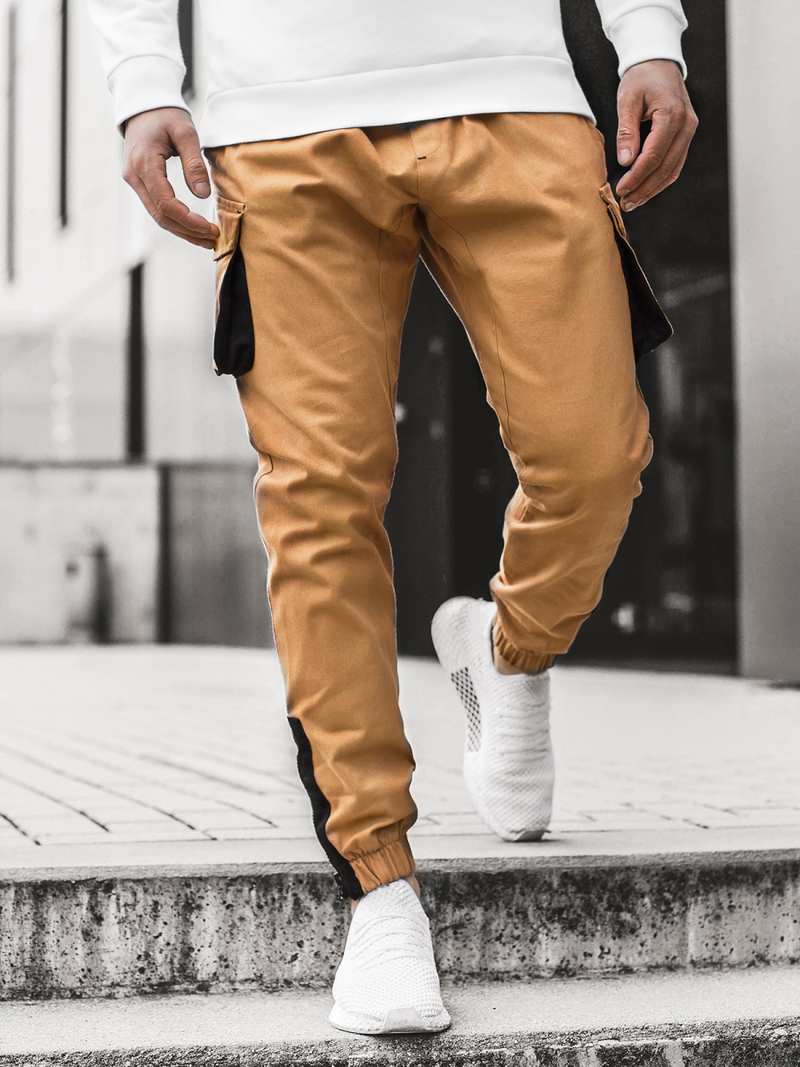 Moške hlače jogger camel OZONEE A/705