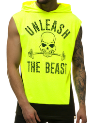 Moška majica brez rokavov rumeno-neon OZONEE MACH/M1214