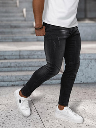 Moške Kavbojke Črne OZONEE NB/MP0025NZ