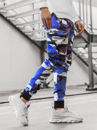Moške hlače chino jogger modro-črne OZONEE G/11132