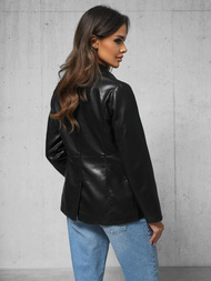Ženska usnjena jakna črna OZONEE JS/11Z8121