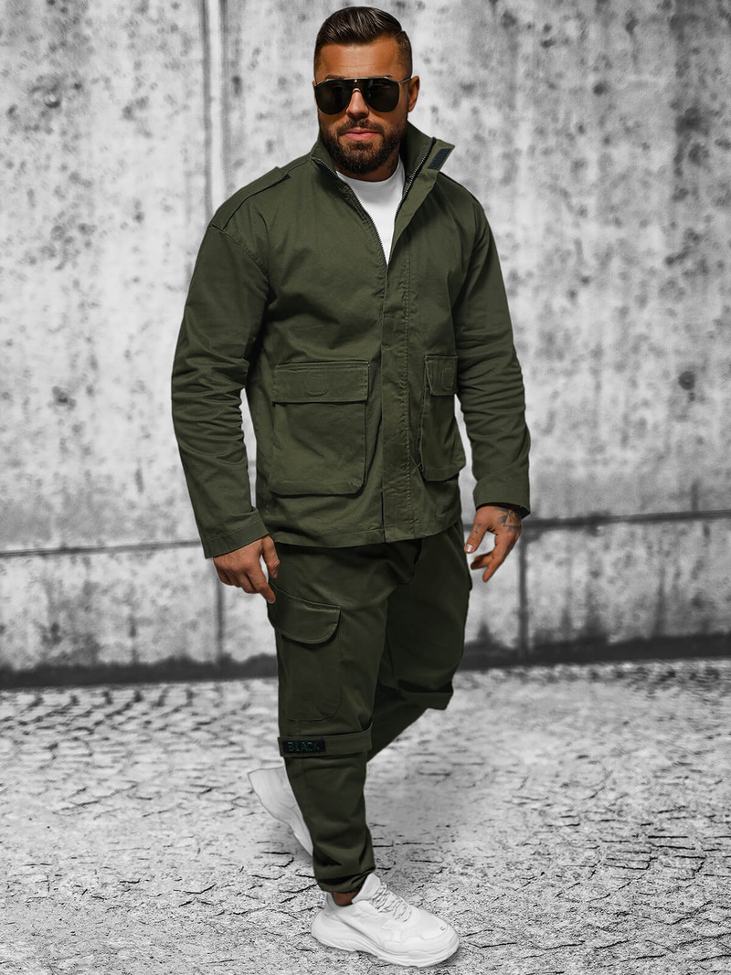 Moška prehodna jakna kaki OZONEE O/G3035