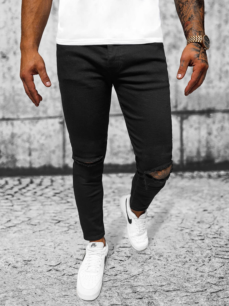 Moške Kavbojke Črne OZONEE E/5391/02