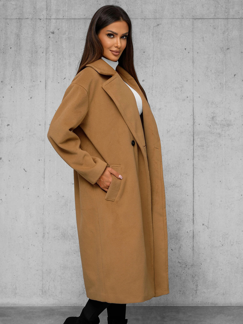 Ženski plašč camel OZONEE JS/11Z8161