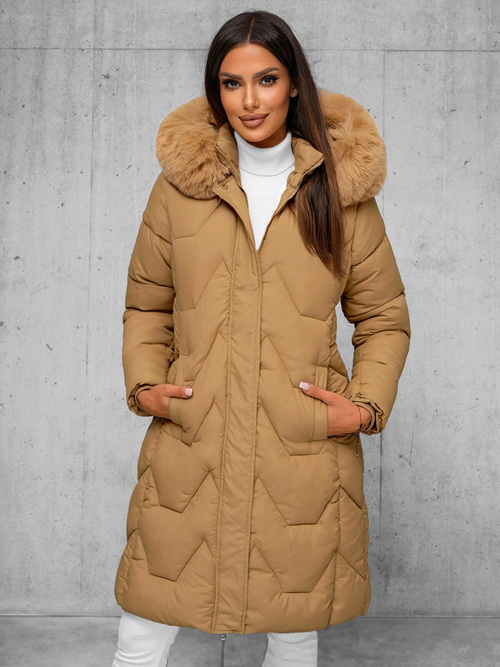 Ženska jakna bež OZONEE JS/16M9202/62Z