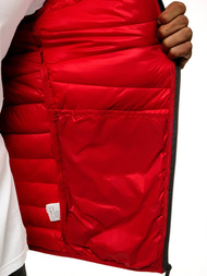 Moška prehodna jakna rdeča OZONEE JB/JP1139