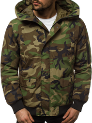 Moška zimska jakna maskirno-zelena OZONEE JS/2019005