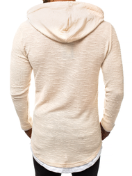 Moška jopa s kapuco bež OZONEE O/1252