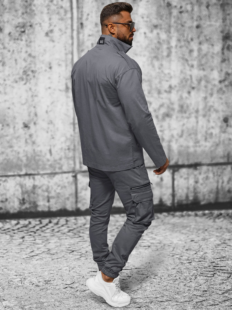 Moška prehodna jakna grafitna OZONEE O/G3035