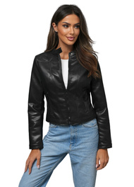 Ženska usnjena jakna črna OZONEE JS/11Z8127