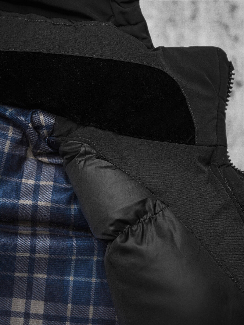 Moška zimska jakna črna OZONEE JS/5M718/392