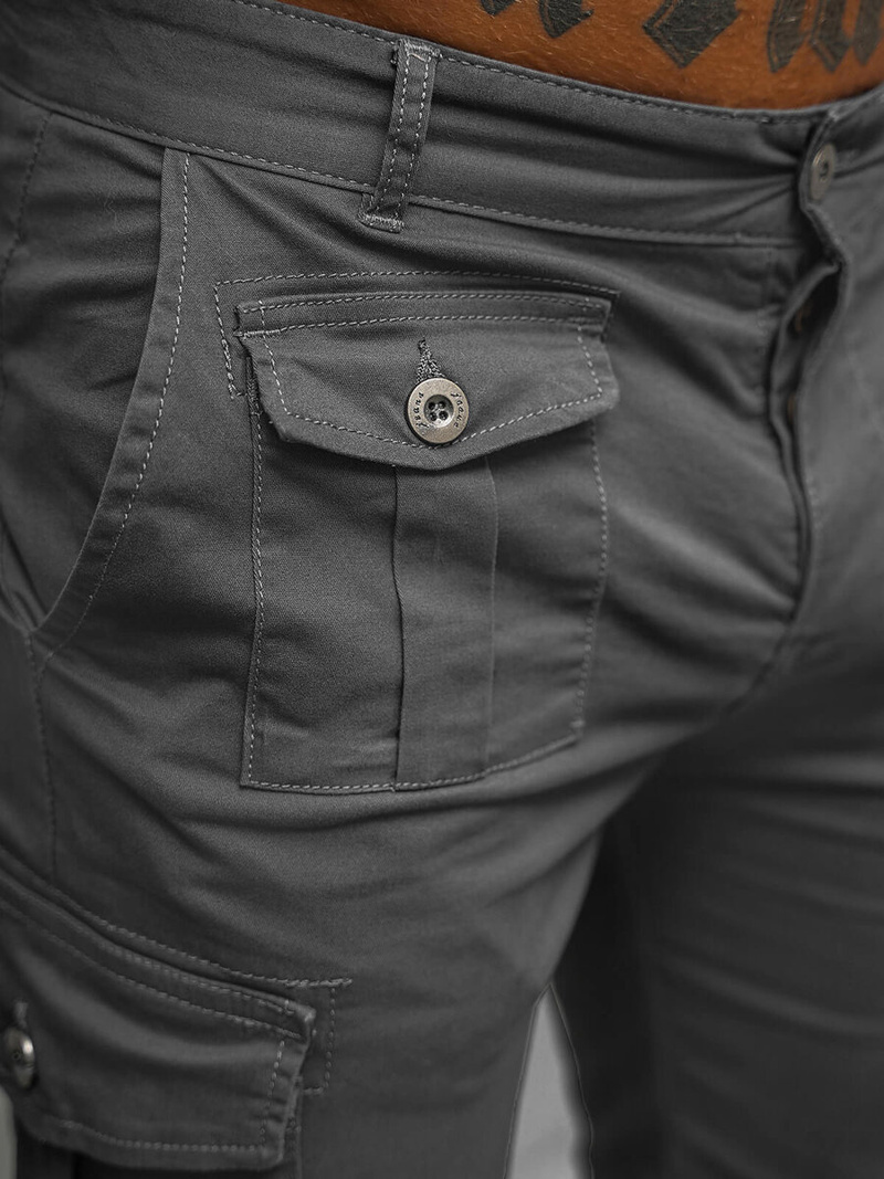 Moške Kratke Hlače Chino Grafitne OZONEE NB/MP0188GS