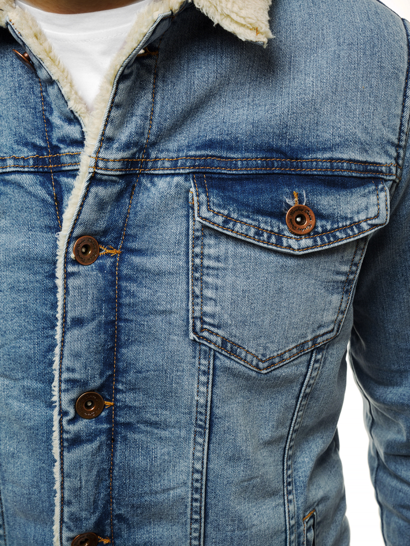 Moška jeans jakna svetlo-modra OZONEE BN/5940
