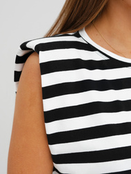 Ženska majica belo-črna OZONEE JS/R61670