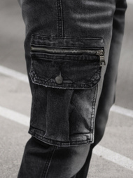 Moške kavbojke jogger črne OZONEE NB/MP0108N