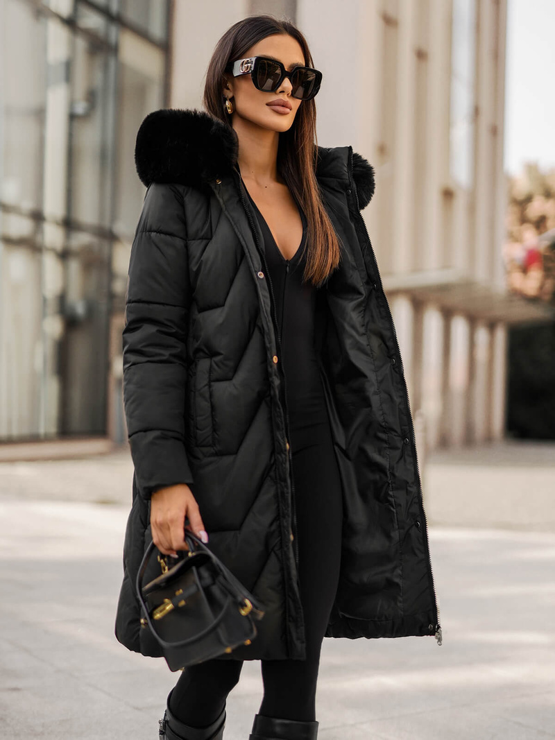 Ženska jakna črna OZONEE JS/16M9202/392