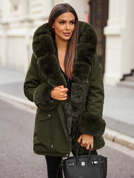 Ženska zimska jakna zelena OZONEE JS/16M9062/136Z