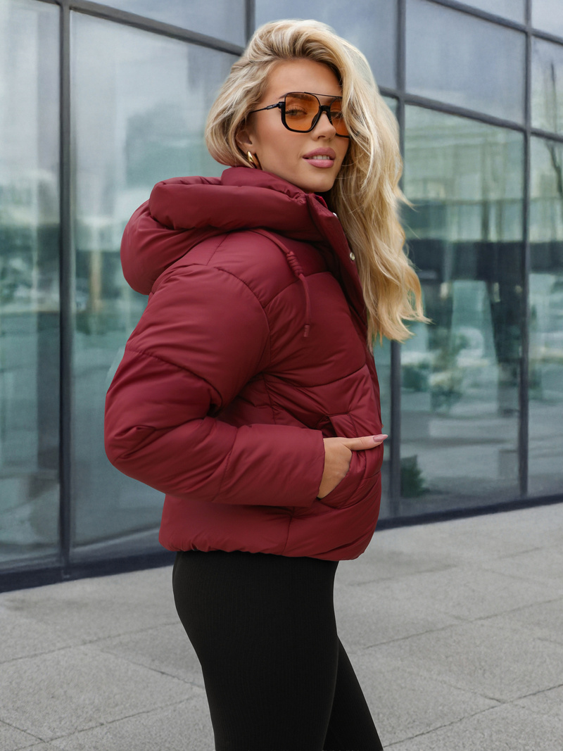 Ženska jakna bordo OZONEE JS/16M9188/06Z