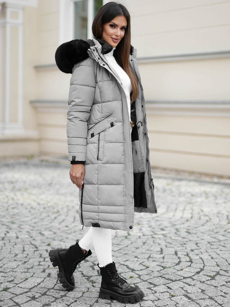 Ženska jakna siva OZONEE O/W377Z