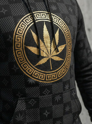 Moška jopa s kapuco črna OZONEE O/B265Z