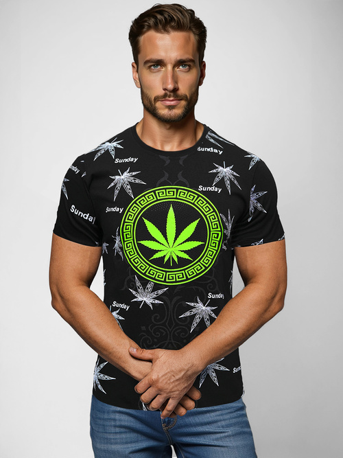 Moška majica črna OZONEE O/T139/3Z