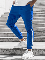 Moške hlače chino jogger modre OZONEE DJ/5580