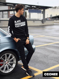 Moške hlače jogger črne OZONEE A/705