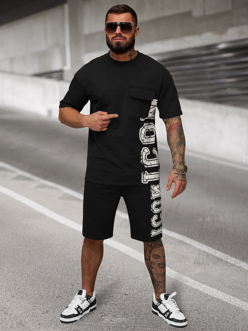 Moška trenirka črna OZONEE JS/27C6531/3