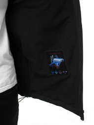 Moška softshell jakna s kapuco črno-oranžna OZONEE GE/12266Z