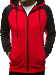 Moška jopa z zadrgo rdeča OZONEE JS/88006