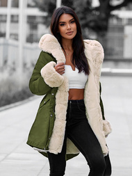 Ženska zimska jakna zelena OZONEE JS/M763/136Z